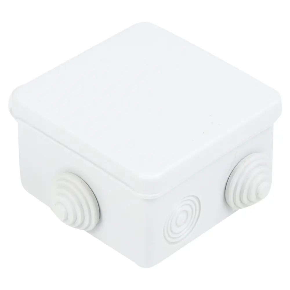 Распределительная коробка открытая TDM 80x80x50 мм 8 вводов IP54 цвет серый STLM-2020715