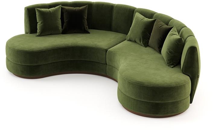 Domkapa Изогнутый бархатный диван  Dki21  - Вид №4