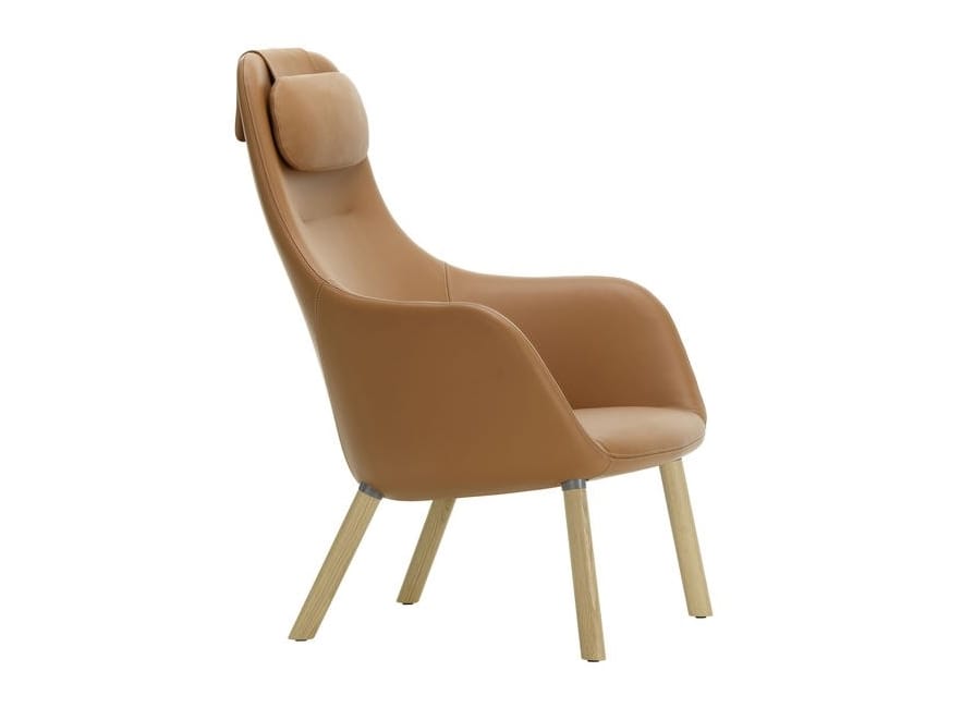 Кожаное кресло с подголовником VITRA HAL Lounge ARCH-00101409 - Вид №2
