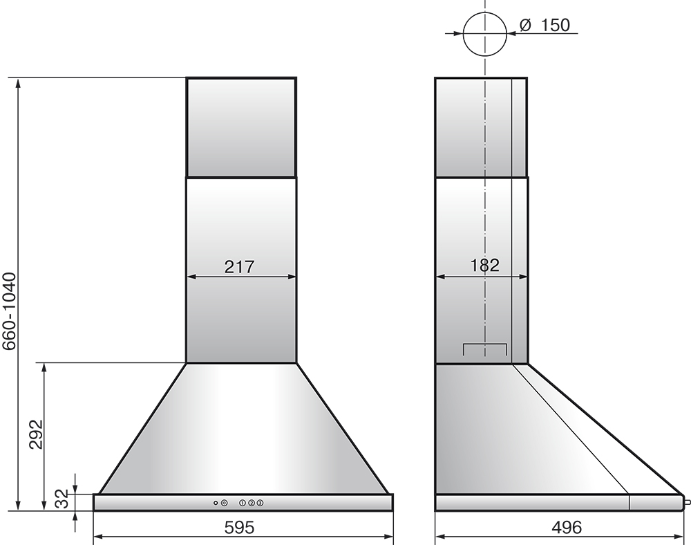 1222435 Вытяжка каминная ELIKOR Сигма 60П-650-К3Д черный/бронзовый STDN-0061309 - Вид №11