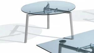 NEWTOM by Ultom Круглый стол для переговоров из стекла Isotta