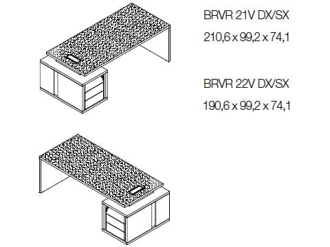 Прямоугольный стеклянный стол со встроенной полкой CUF Milano ARCH-00140411 - Вид №2
