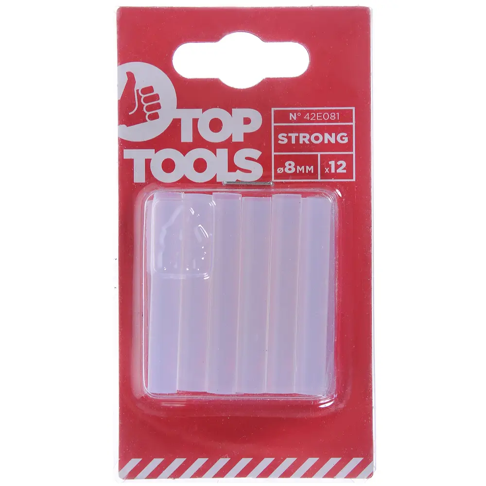 Клеевые стержни 8x50 мм  прозрачные 12  шт TOP TOOLS STLM-2175420 - Вид №2