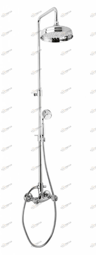 Душевая стойка со смесителем для верхнего и ручного душа CEZARES ATLANTIS-CD-01-Sw/M