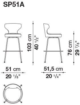 B&B Italia Высокий табурет со спинкой Papilio sun-id-1376663 - Вид №2
