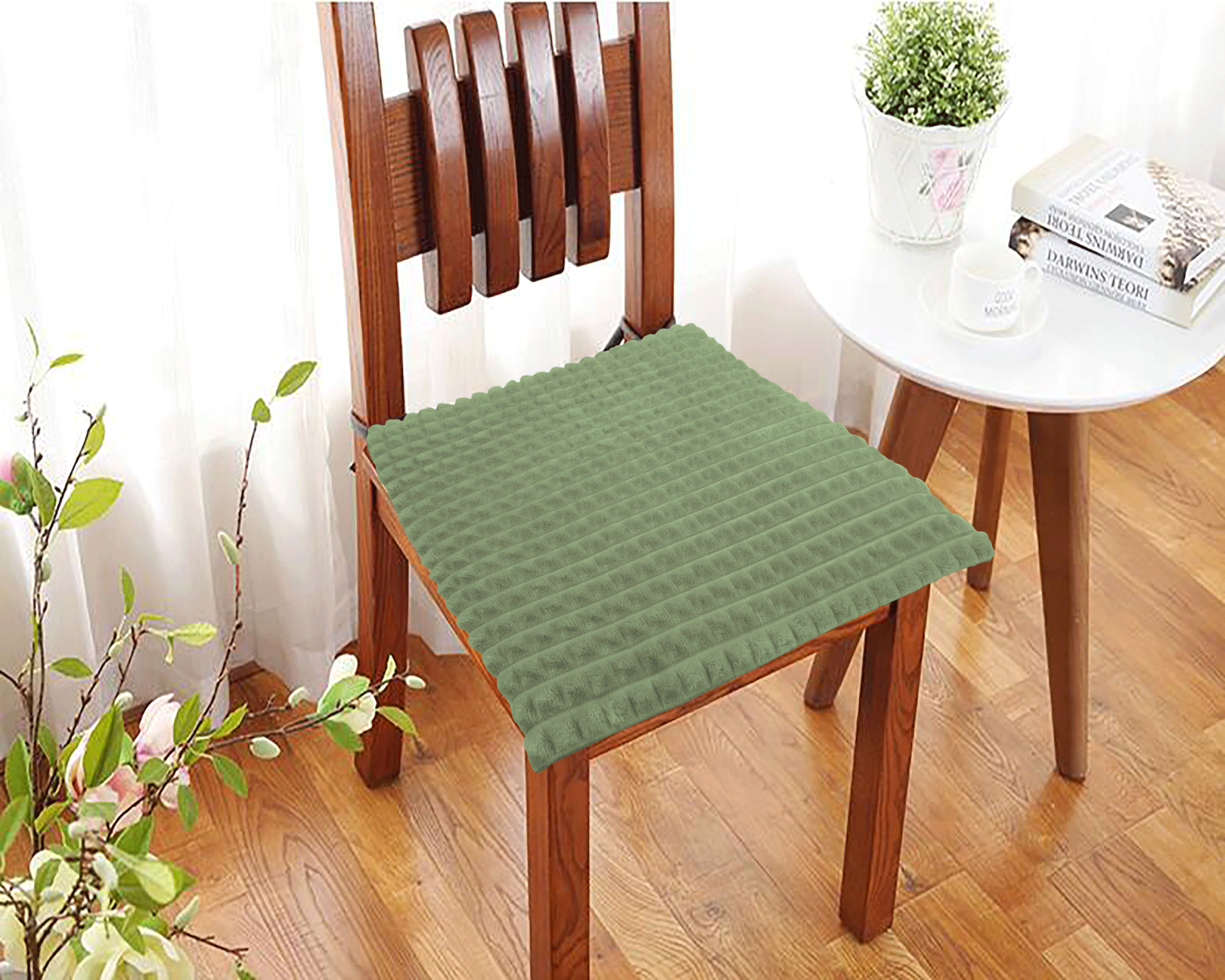 Галета Santreyd «Плюш» оливковая 40×40 см для обновления стульев 82234006 STLM-0022491 - Вид №3