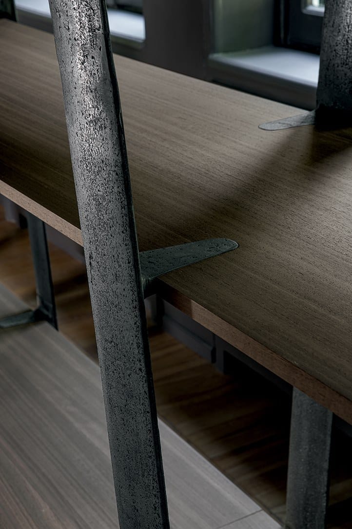 Оловянный книжный шкаф с деревянными полками Henge WEB ARCH-00083182 - Вид №13