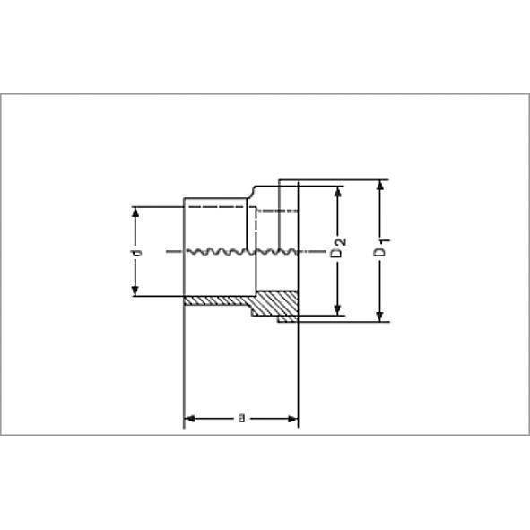 14372221 SANHA 4372 резьб.соединение ВП с плоским уплотн., бронза 22x1 мм  - Вид №1