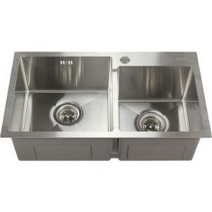 Мойка S7240H MELANA ProfLine 3,0/220 САТИН 2-я чаша, врезная прямоугольная S7240H