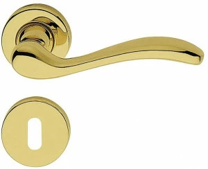 LINEA CALI' Классическая латунная ручка на розетке с замком Onda