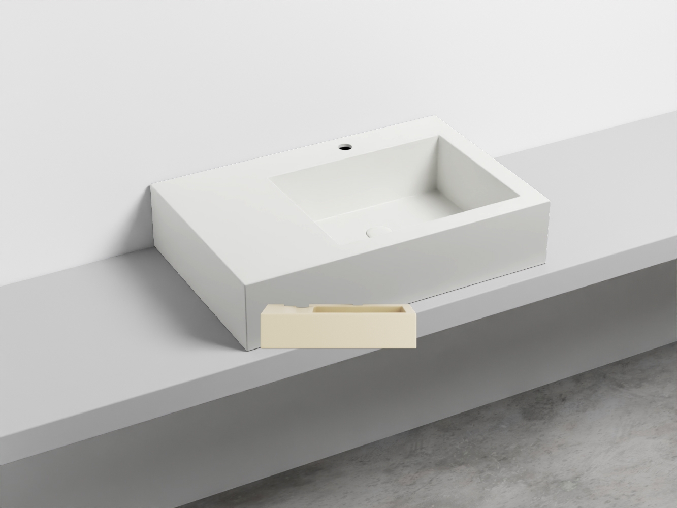 NALAMDX-LN Керамическая раковина с 1-им отверстием, чаша справа cielo I Narcisi Ceramica Cielo