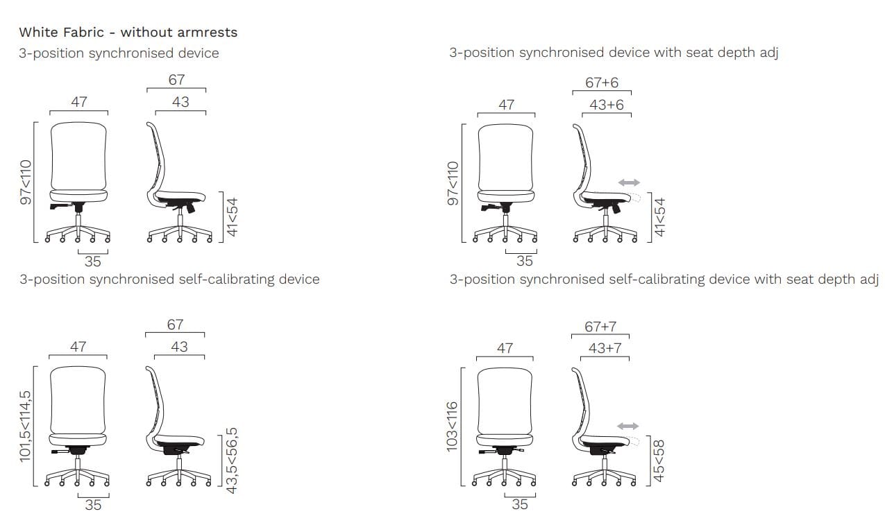 Ткань поворотный операционный офисный стул с колесами FREZZA Takk ARCH-00150612 - Вид №2