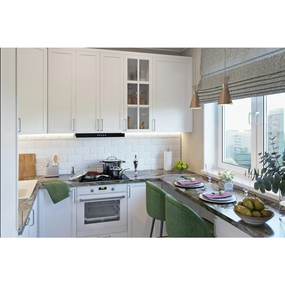 Фасад кухонный Delinia ID Ньюпорт белый матовый с филенкой 82010391 STLM-0017282 - Вид №10