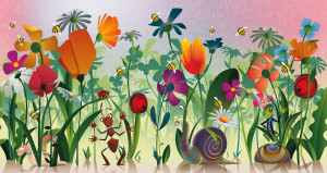 Детские обои с цветочными мотивами