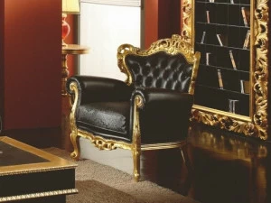 SCAPPINI & C Стеганое кресло из экокожи с подлокотниками 35th anniversary 9102