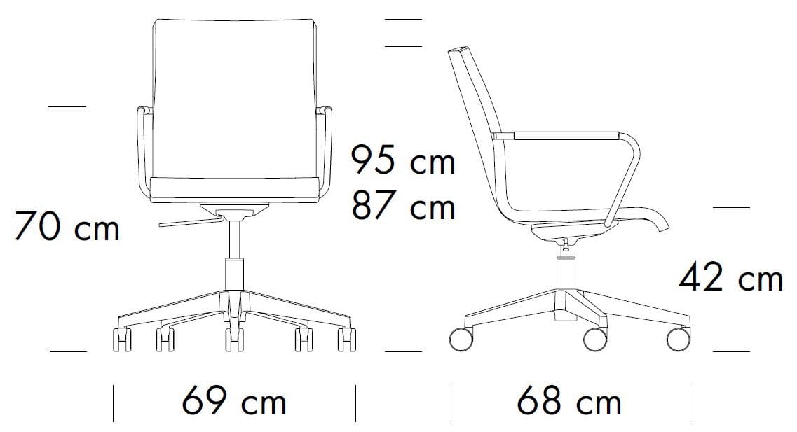 Мягкое вращающееся кресло с колесами THONET S 55 ARCH-00106664 - Вид №2