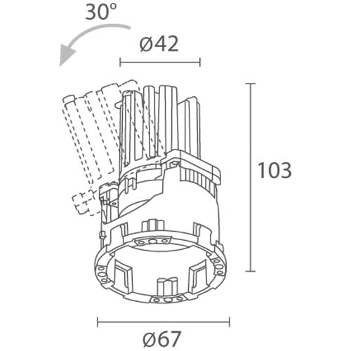 Алюминиевый круглый светодиодный светильник L&L Luce&Light Combina D ARCH-00059755 - Вид №6