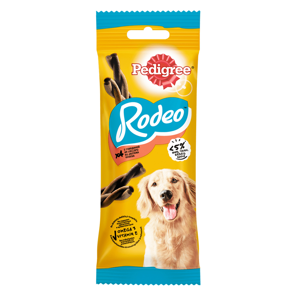ПР0054118 Лакомство для собак Rodeo говядина 123г PEDIGREE 