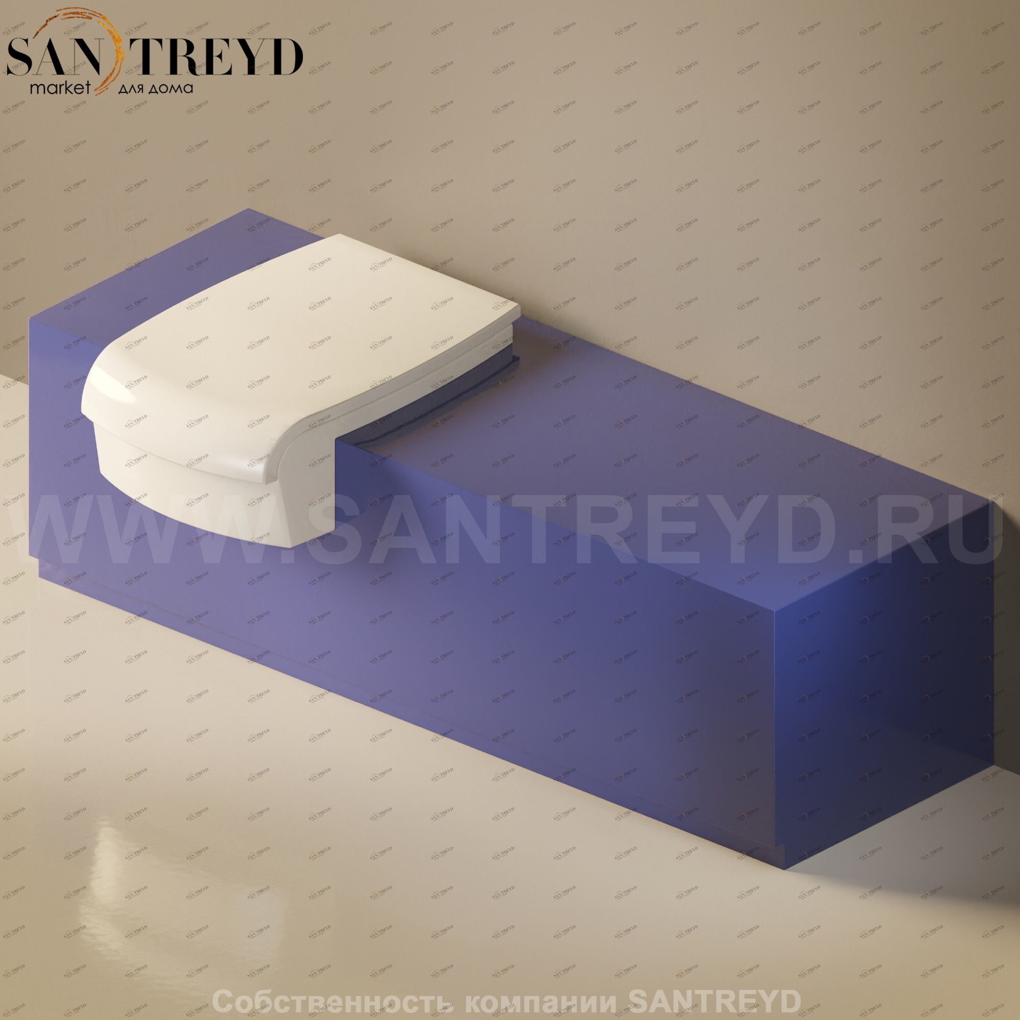 Flaminia UNA Консоль для унитаза или биде от 135 до 200 см синяя UNA135WB.5003 Ceramica Flaminia UNA135WB5003