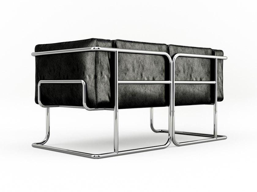 Prieto Studio Кожаный диван с алюминиевой конструкцией Lotus Lot002 - Вид №3