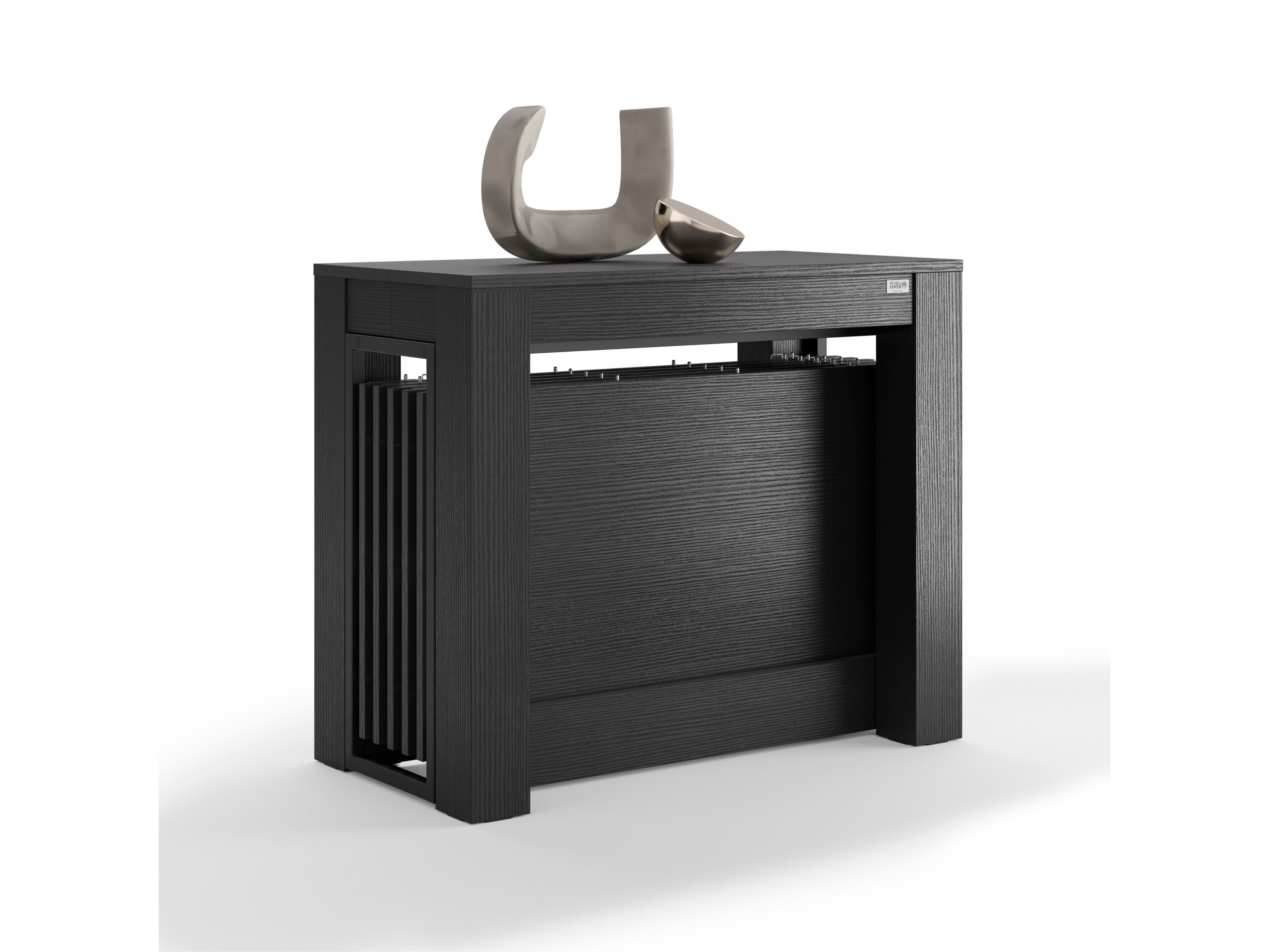 Прямоугольная выдвижная консоль из черного ясеня Mobili Fiver Rachele ARCH-00045098