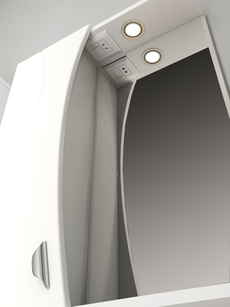 Зеркало Faina 550 левый, со спотом550⨉150⨉700 мм белый VIGO sun-id-664494 - Вид №1