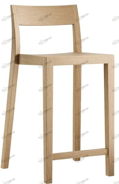 horgenglarus Высокий табурет из массива дерева со спинкой Lyra 11-680