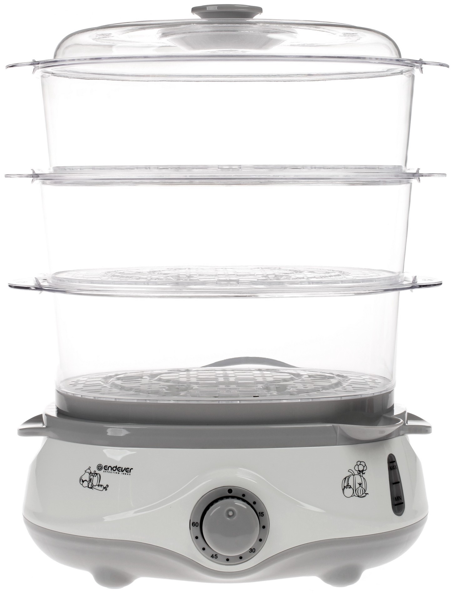 1079095 Пароварка Endever Vita 170 белый STDN-0079150 - Вид №1