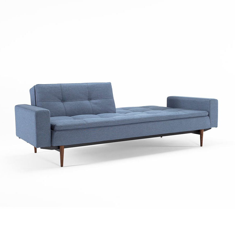 Диван Dublexo с мягкими подлокотниками Round и ножками Styletto, индиго Innovation Living DUBLEXOARM558 - Вид №2