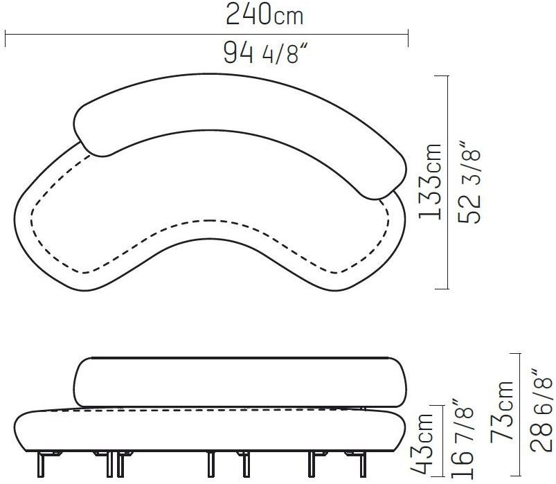 Piet Boon Изогнутый диван из ткани Ella living Pbc 06.30/31/32/.01 - Вид №7