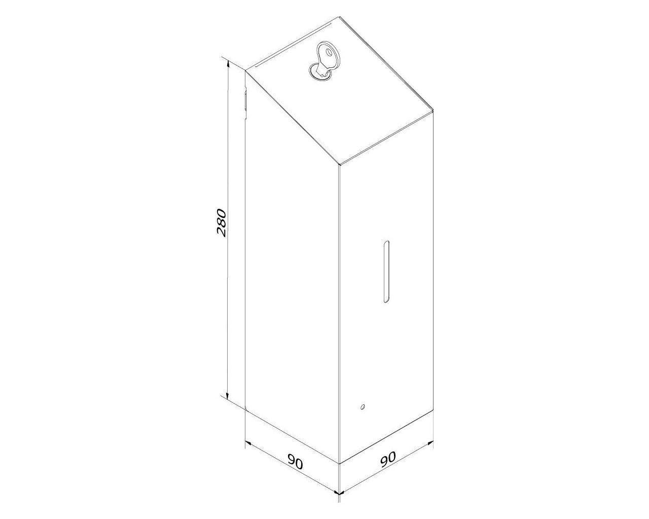 DSC220 Бесконтактный автоматический дозатор пенного мыла STELLA AUTOMATIC SLIM BLACK LINE для одноразовых стержней 800 мл, черный Merida  - Вид №1