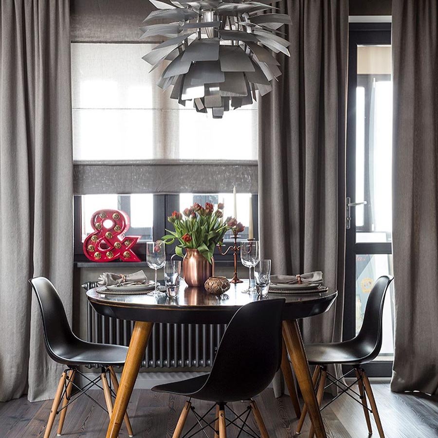 Стул со спинкой черный с деревянными ножками Eames EAMES ДИЗАЙНЕРСКИЕ, EAMES DSW 00-3882006 Черный  - Вид №5