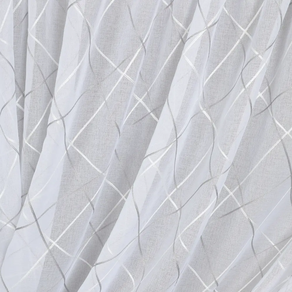 Santreyd Тюль на ленте Ромб с серым орнаментом 300x260 см 88014261 STLM-1028353 - Вид №2