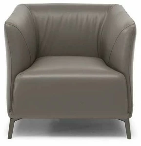 Natuzzi Кожаное кресло Club с подлокотниками