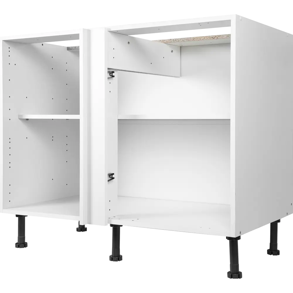 Каркас напольный угловой 100x70x56 см, ЛДСП, цвет белый 15121278 STLM-2037177 DELINIA 
