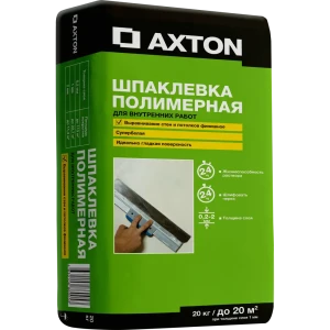 Полимерная шпаклевка Axton для идеального выравнивания стен 20 кг 82486029