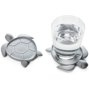 QL10350-GY Подставка под стаканы save turtle, серый Qualy