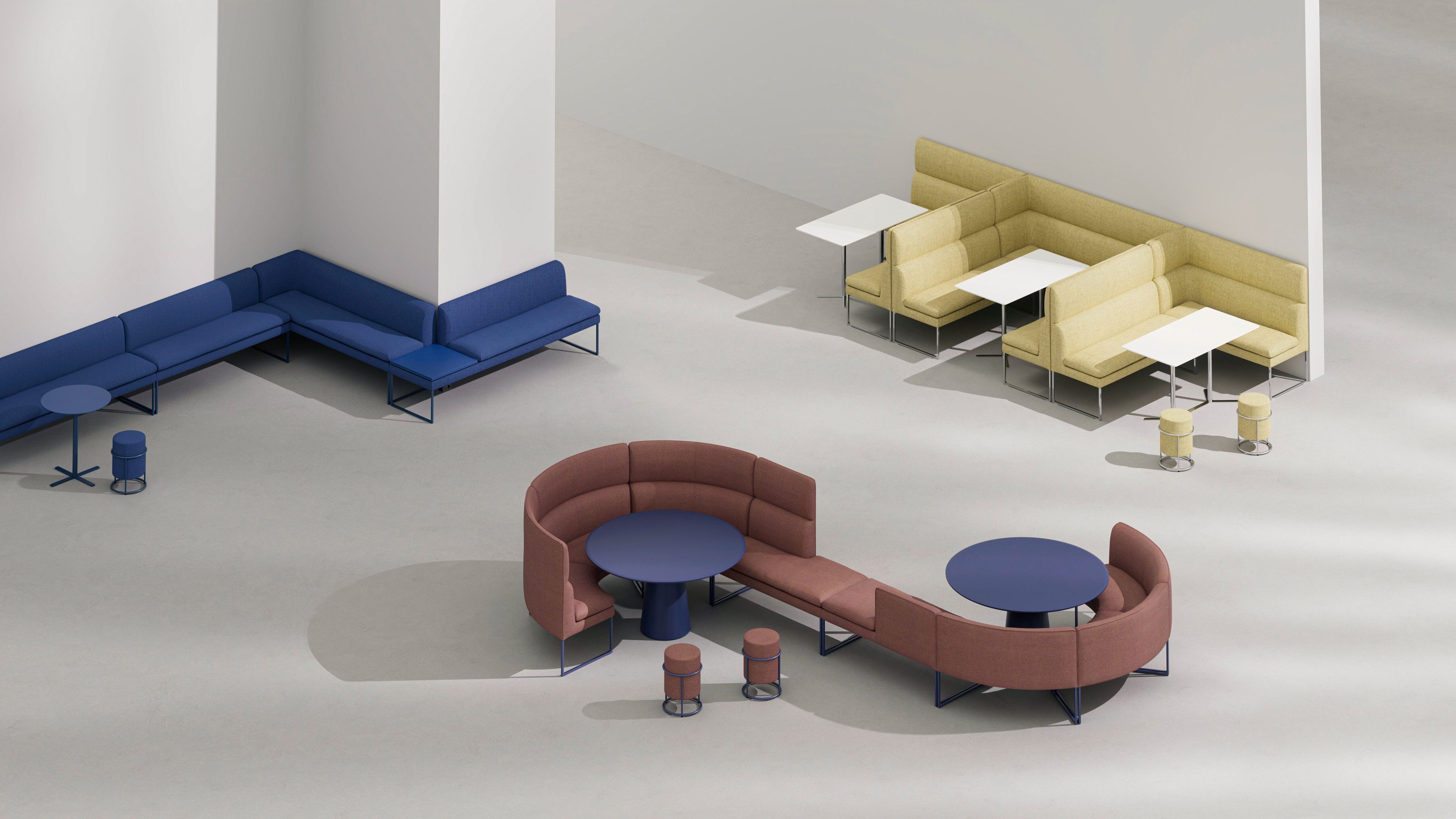 Модульная скамья из ткани COR Mell ARCH-00028043 - Вид №6