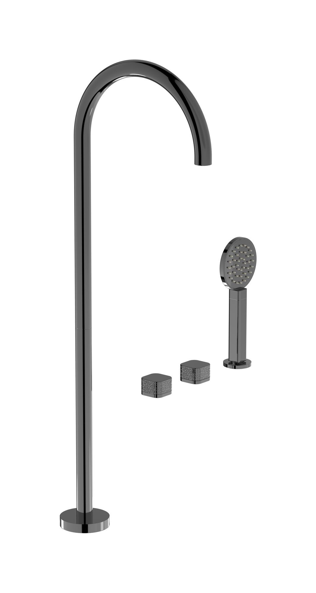 Смеситель для ванны с 4 отверстиями и ручным душем IB гелий ARCH-00026037 - Вид №10