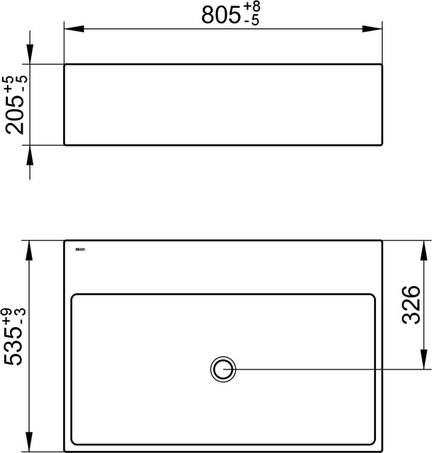 39062908000 Керамический умывальник KEUCO Edition 90 - Вид №2