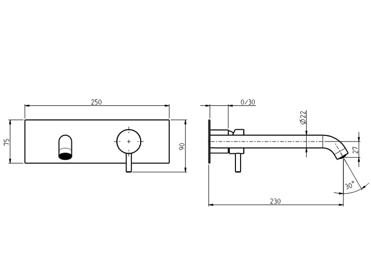Настенный однорычажный смеситель для раковины с ограничителем расхода Rubinetterie Frattini Pepe XL ARCH-00076573 - Вид №40