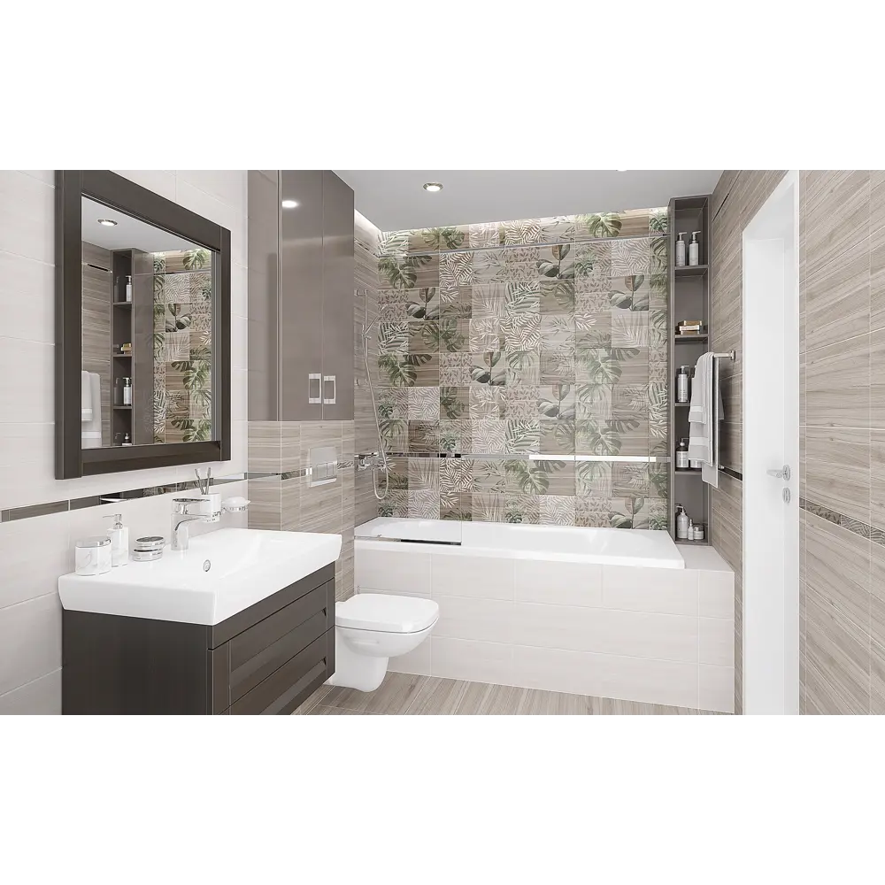 Плитка настенная Organic 20х40 см 1.2 м² цвет серый 82794814 STLM-2161239 Santreyd - Вид №3