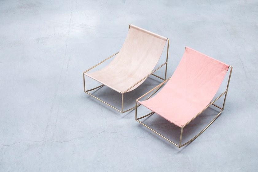 valerie_objects Кресло-качалка из латуни с подлокотниками  V9015021  - Вид №5