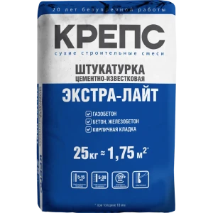 Штукатурка Крепс Экстра-лайт 25 кг 82020653 STLM-2042884