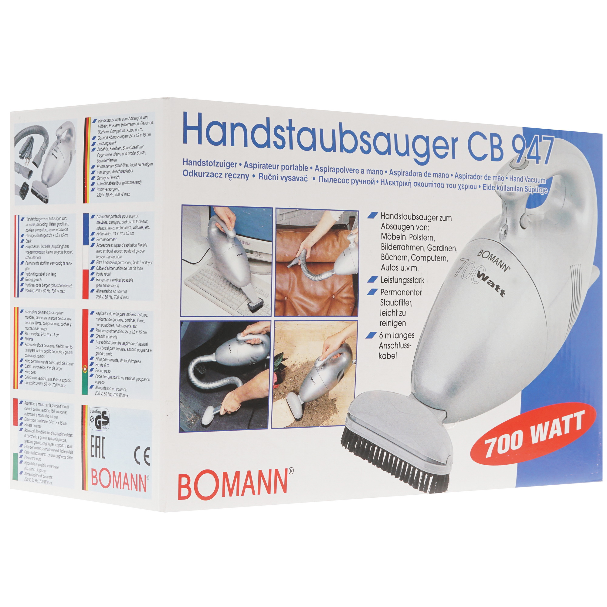 8117030 Пылесос   ручной Bomann CB 947 silber  серебристый STDN-0046707 - Вид №8