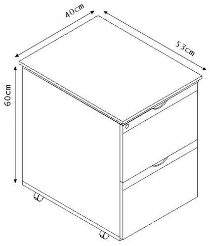 Arrediorg.it® Офисный комод из древесного волокна на колесиках Prestige Container 7cd - Вид №4