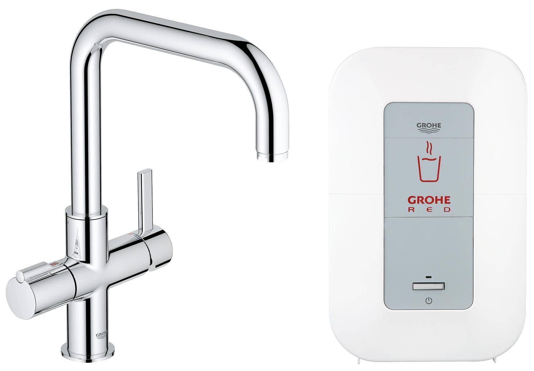 30145000 Комплект со смесителем для кухни Grohe GROHE Red хром