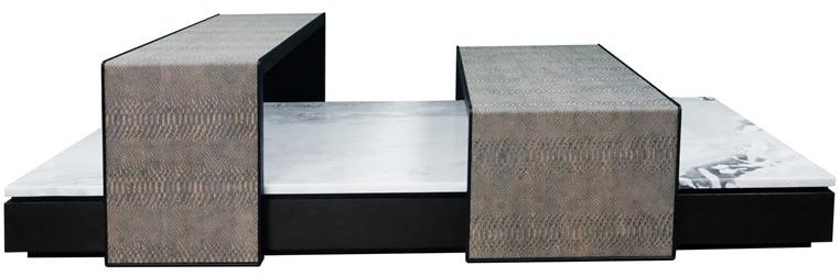 Garbarino Журнальный столик из дуба и мрамора  Ap  - Вид №2