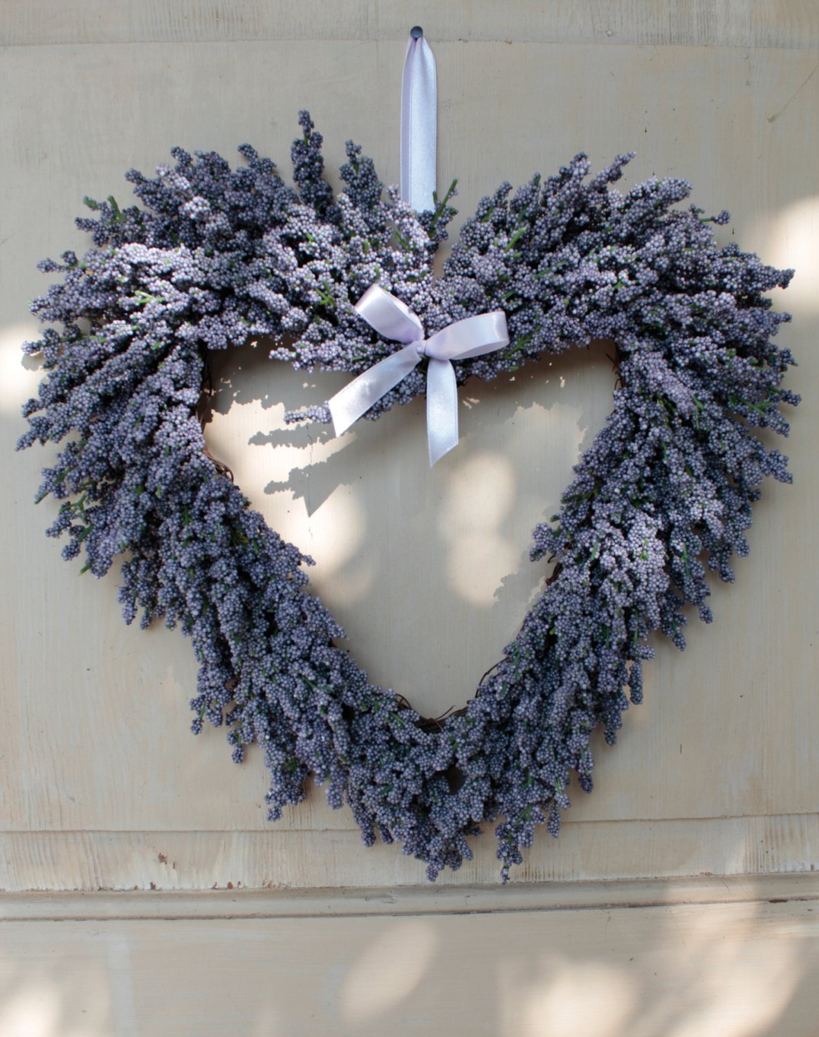 2925 225 a3 Сердце из искусственной лаванды, Ø 33 см, бледно-лиловое H-andreas  - Вид №3