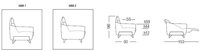 Egoitaliano 2-местный мягкий тканевый диван с электроприводом Gaia sun-id-1399263 - Вид №8